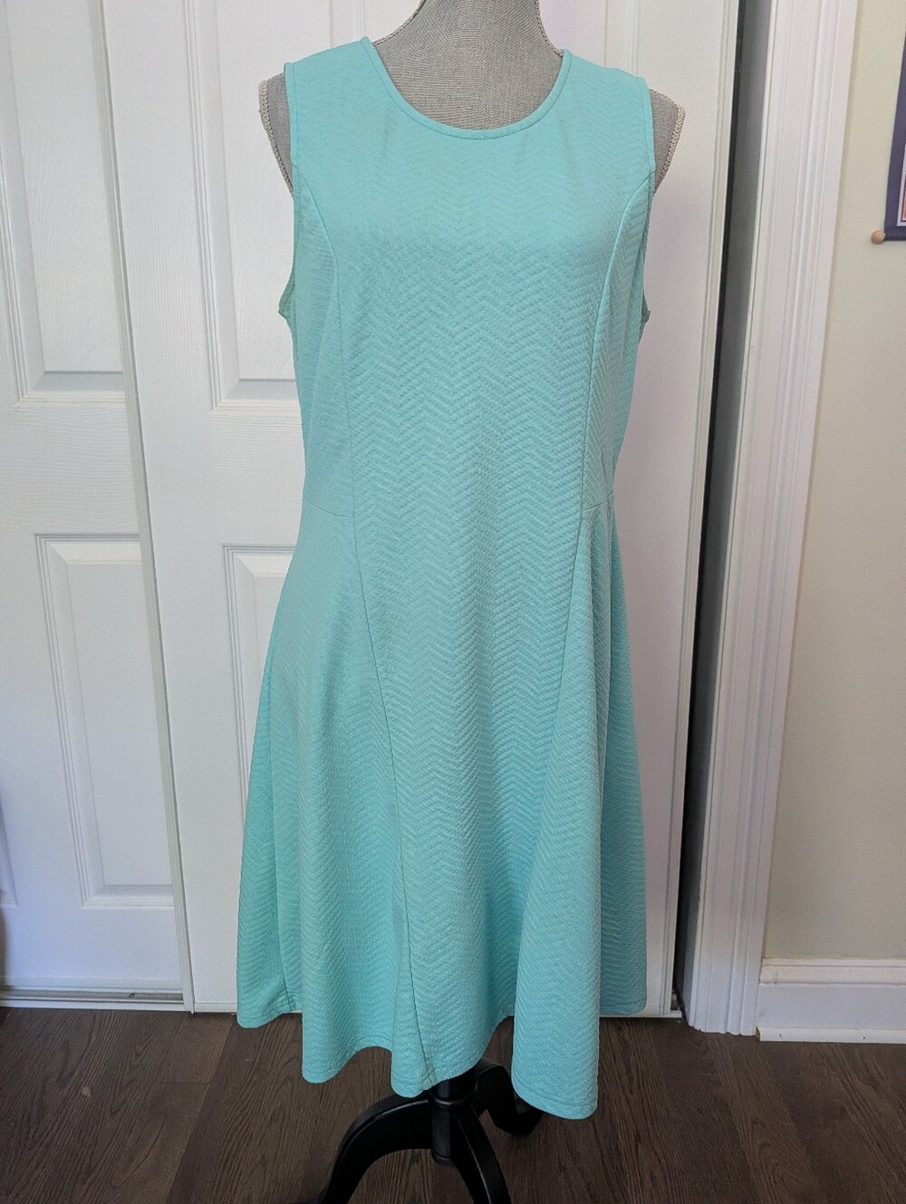 Sleeveless Turqioise A-Line Dress